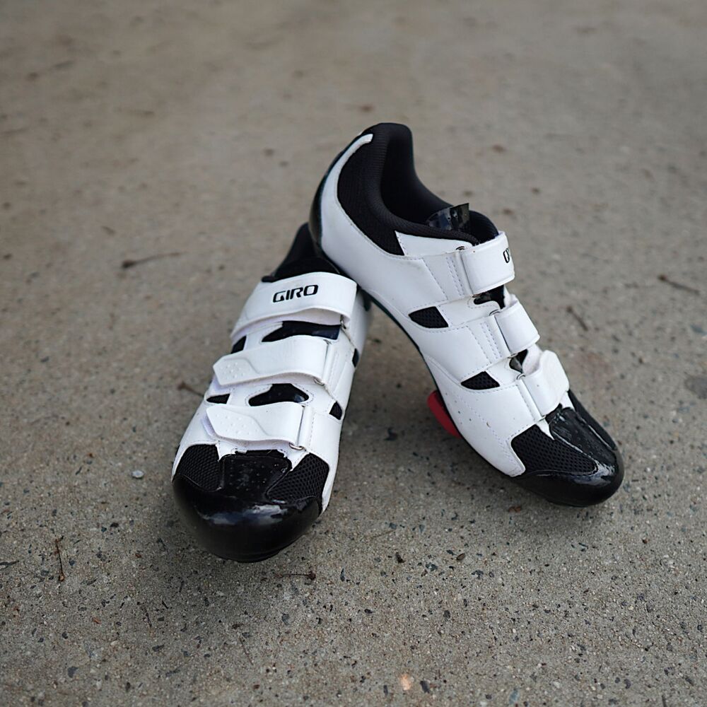 Giro Techne Road Cycling Shoes White Black Mens 45 EU US 11 11.5 SPD Peloton